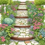 Easy DIY Garden Pathways Using Recycled Materials and Stylish Patterns