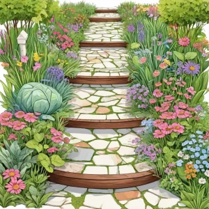 Easy DIY Garden Pathways Using Recycled Materials and Stylish Patterns