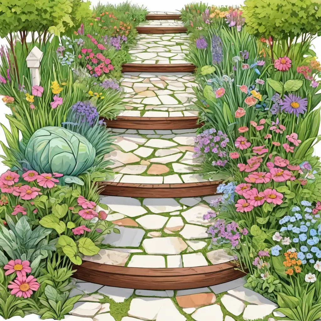 Easy DIY Garden Pathways Using Recycled Materials and Stylish Patterns