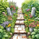 Easy DIY Garden Pathways Using Recycled Materials and Stylish Patterns