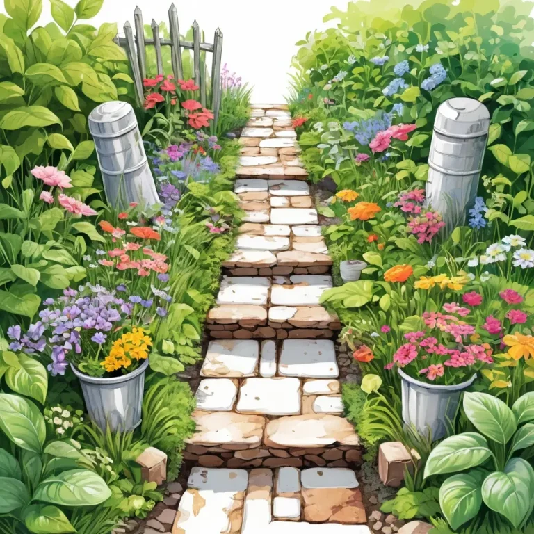 Easy DIY Garden Pathways Using Recycled Materials and Stylish Patterns