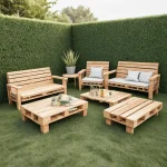 Turn Unused Pallets into Charming Outdoor Furniture for Your Backyard