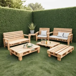 Turn Unused Pallets into Charming Outdoor Furniture for Your Backyard