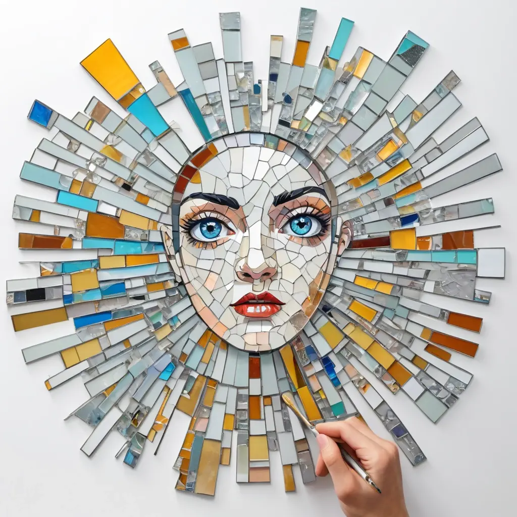 Turn Broken Mirror Pieces into Beautiful Mosaic Art for Your Walls