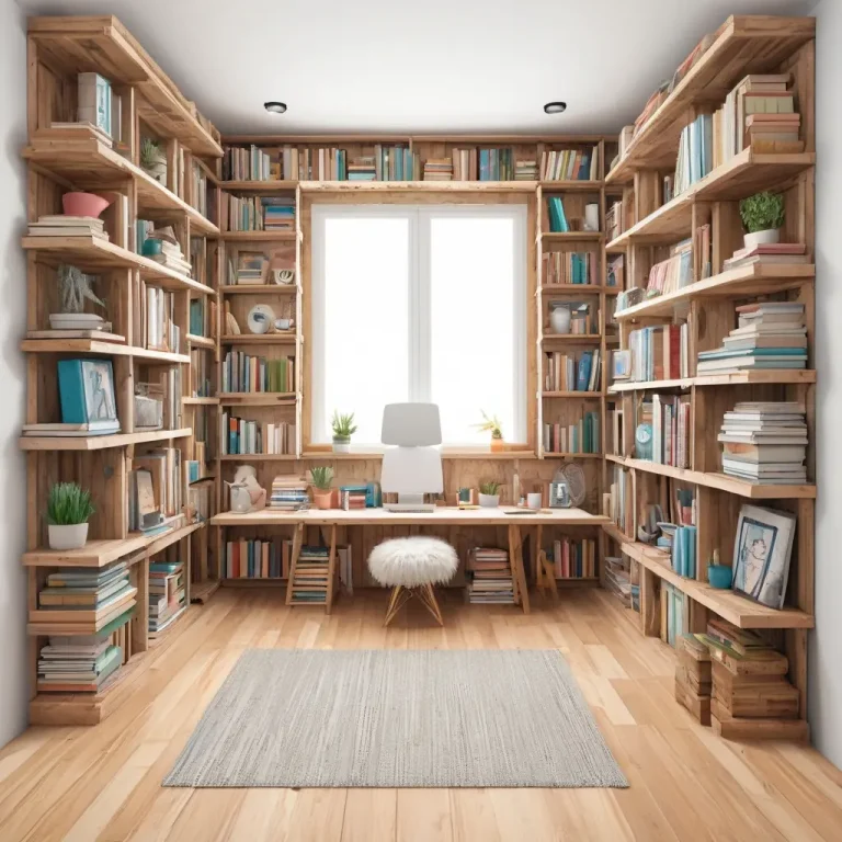 Reimagine Used Shipping Pallets as Stylish Bookshelves and Room Dividers